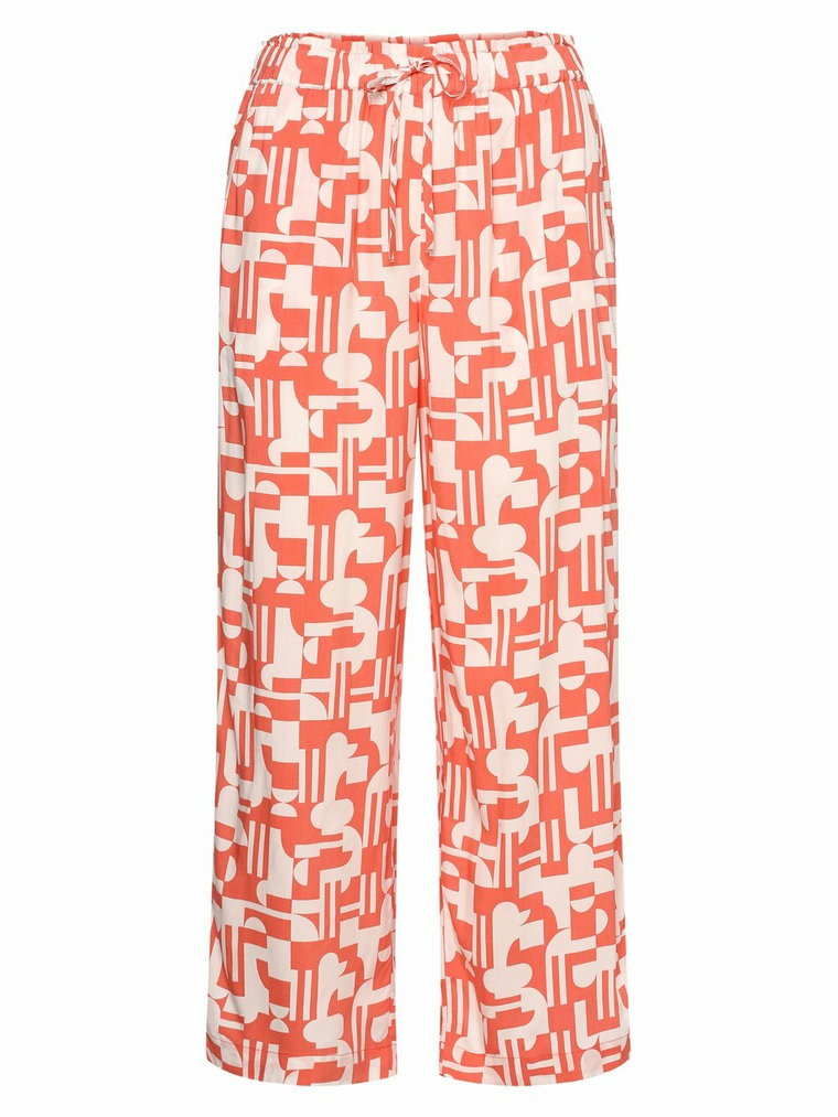 Esprit Casual - Damskie spodnie od piżamy, pomarańczowy|różowy|wielokolorowy