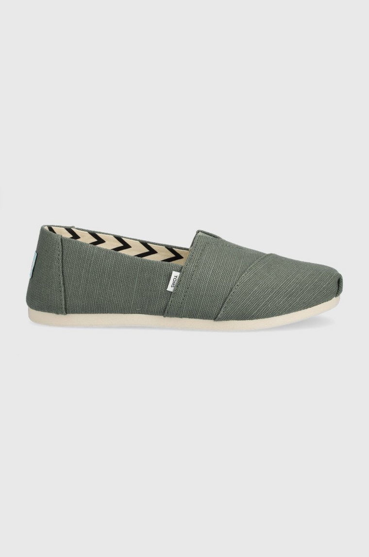 Toms espadryle Alpargata kolor zielony