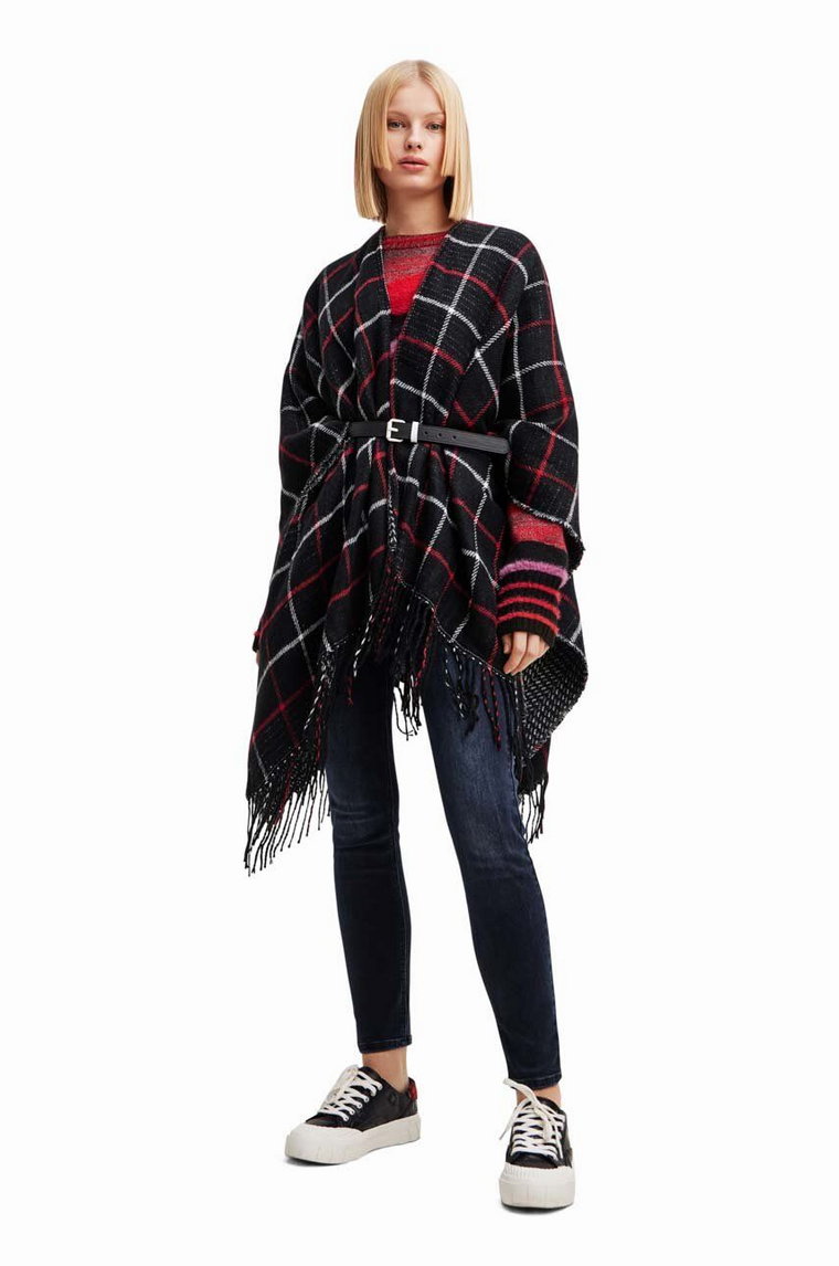 Desigual poncho kolor czarny