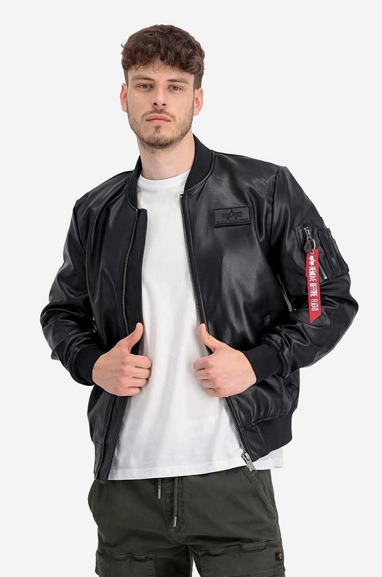 Alpha Industries kurtka bomber kolor czarny przejściowa 106108.03-CZARNY