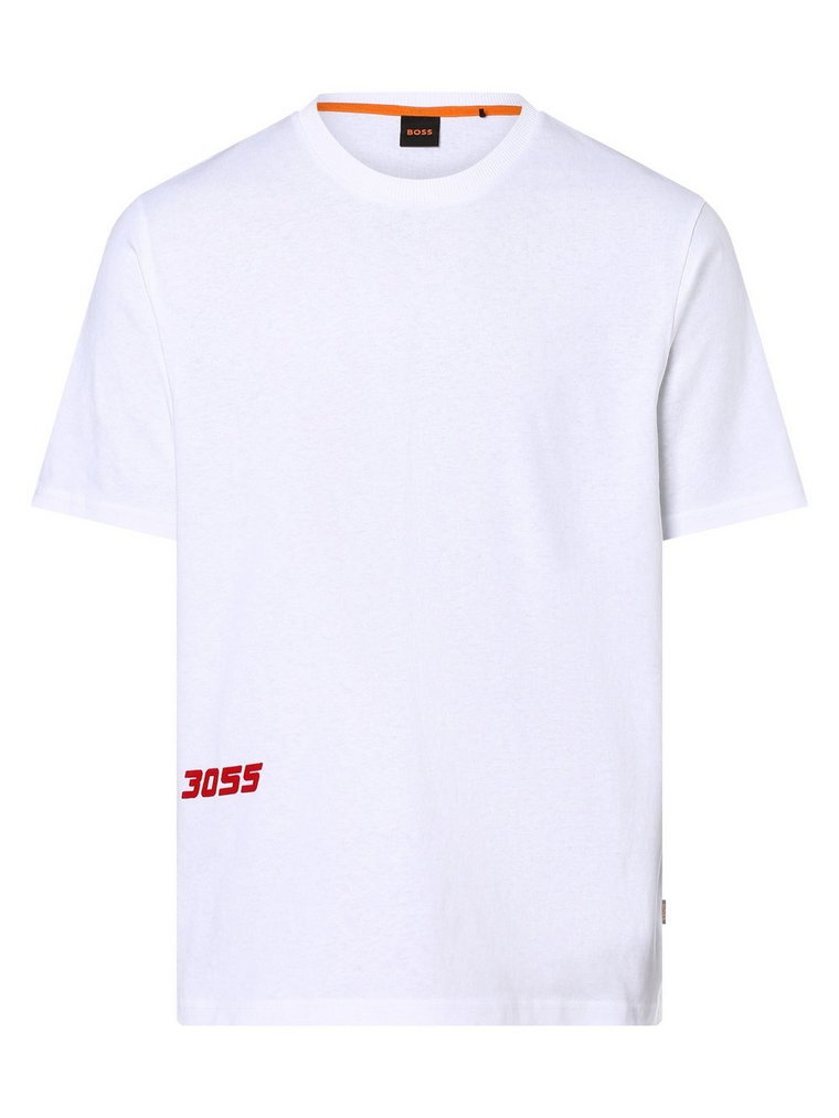 BOSS Orange - T-shirt męski  TeeSevenFlash, biały