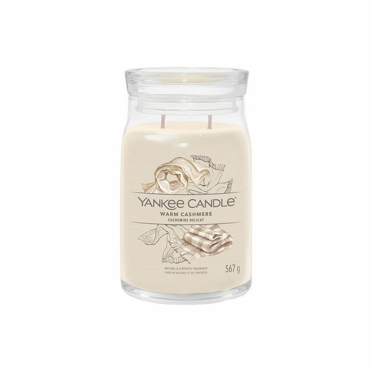 Yankee Candle świeczka zapachowa Signature w szkle duża Warm Cashmere, 567 g