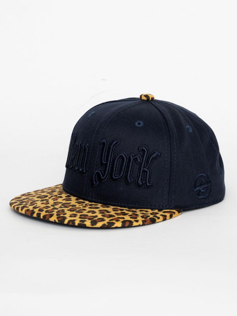 Czapka Z Daszkiem Snapback Granatowa Royal Blue New York Leopard Pattern