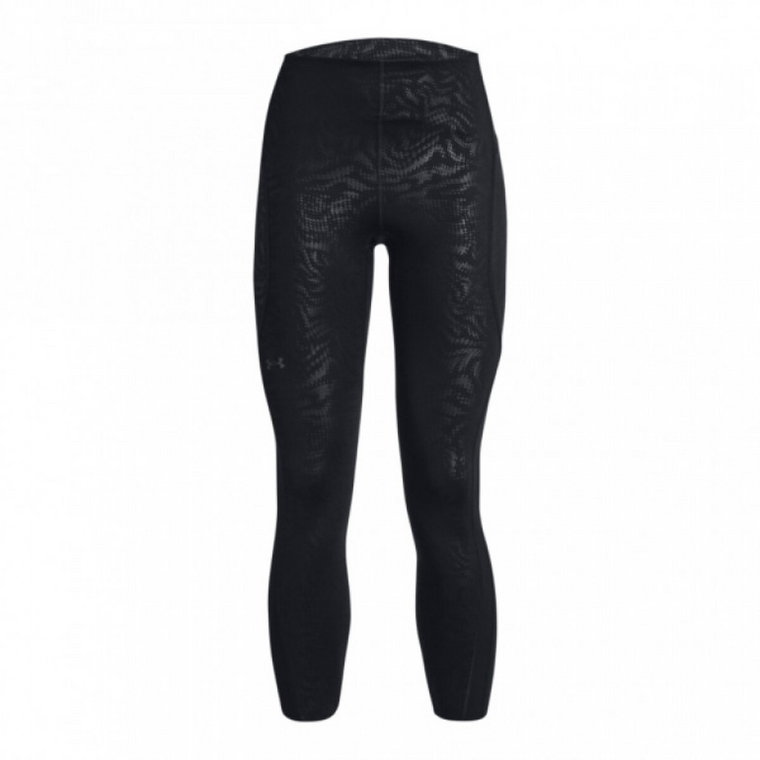 Damskie legginsy treningowe Under Armour UA Rush Legging Emboss Perf - czarne