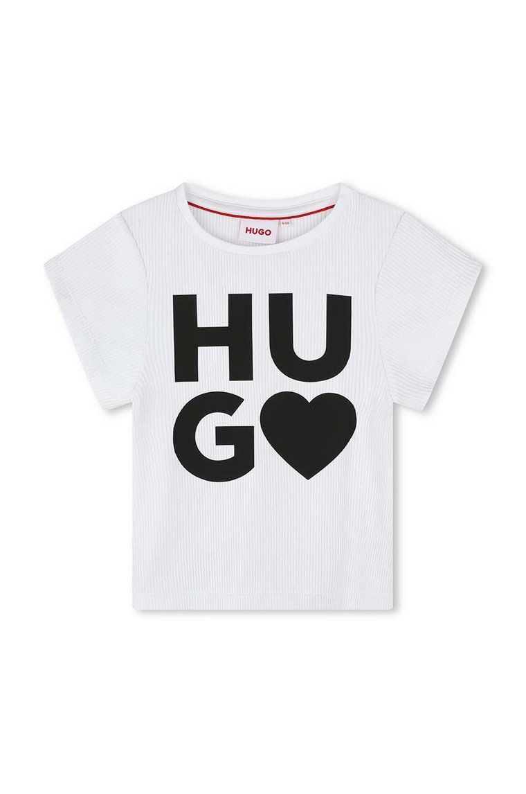 HUGO t-shirt dziecięcy kolor biały