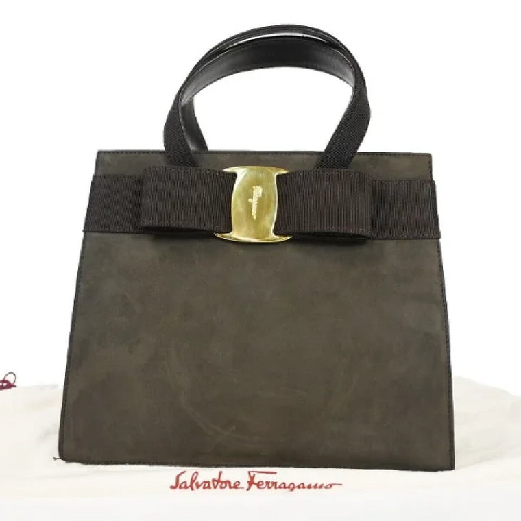 Pre-owned Suede handbags Salvatore Ferragamo Pre-owned