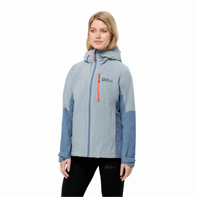 Damska kurtka przeciwdeszczowa Jack Wolfskin EAGLE PEAK 2L JKT W soft blue - XS