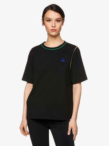 Benetton Koszulka w kolorze czarnym