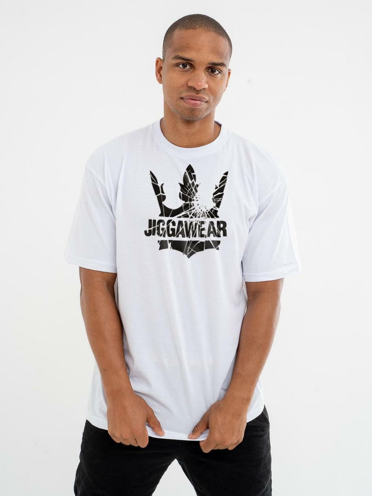 Koszulka Z Krótkim Rękawem Jigga Cracked Logo Biała