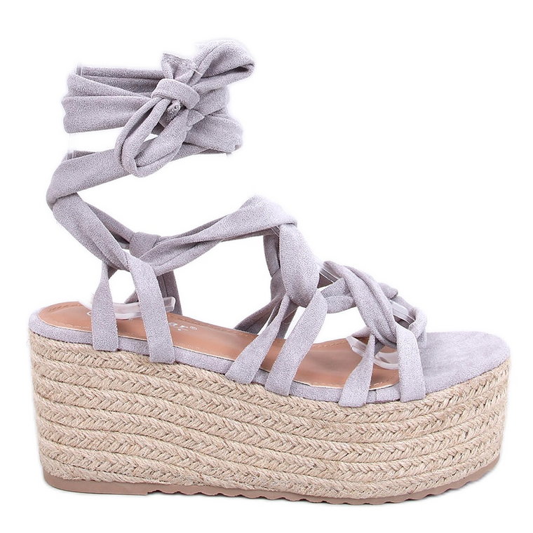 Espadryle na platformie Manon Grey szare