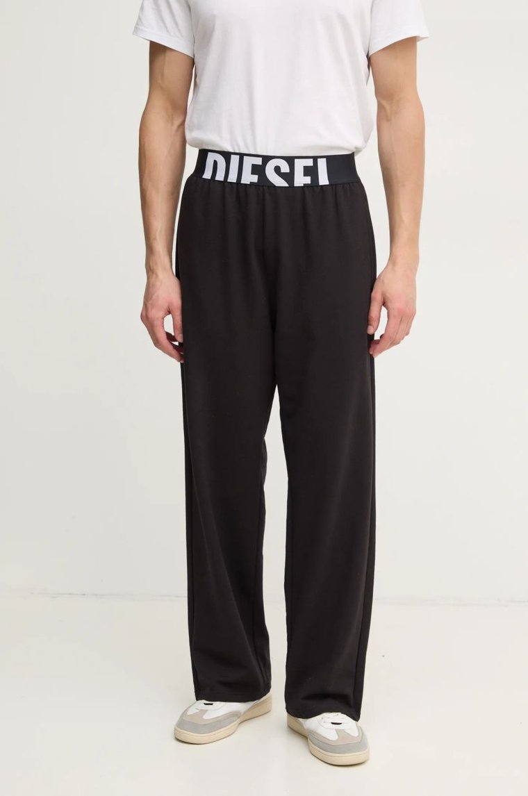 Diesel spodnie dresowe NOLAN-D-POP TROUSERS kolor czarny gładkie A17681.0DCBK