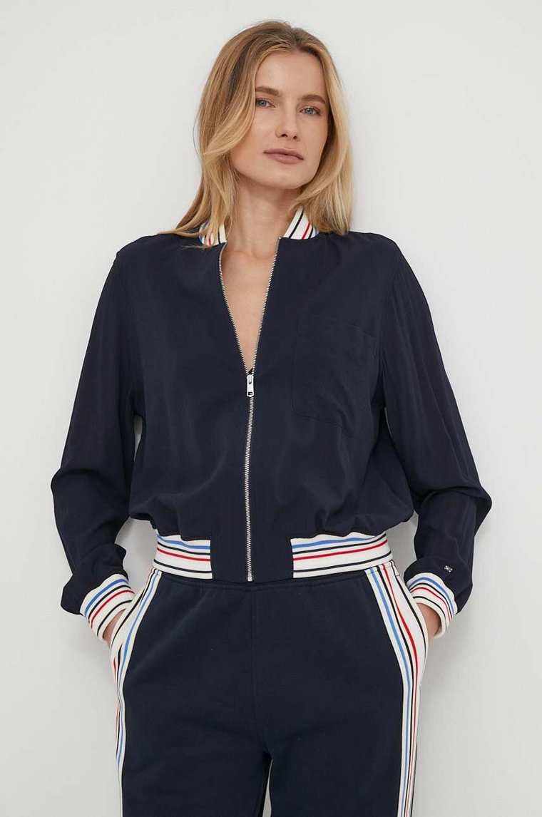 Tommy Hilfiger bluza damska kolor granatowy z nadrukiem WW0WW41393