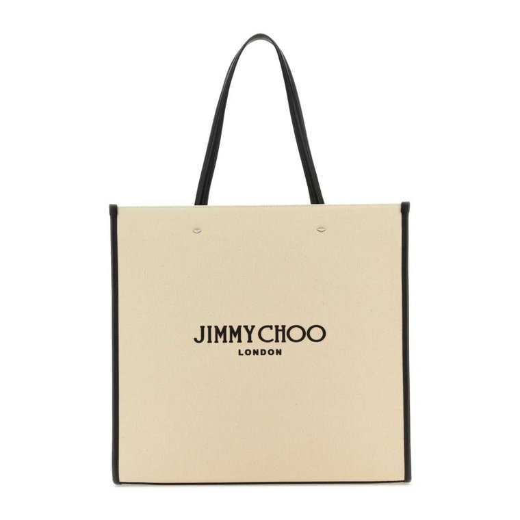 Piaskowa torba z płótna Jimmy Choo