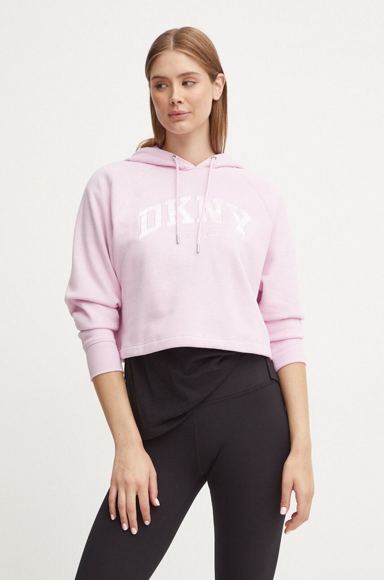 Dkny bluza damska kolor różowy gładka DP4T9811