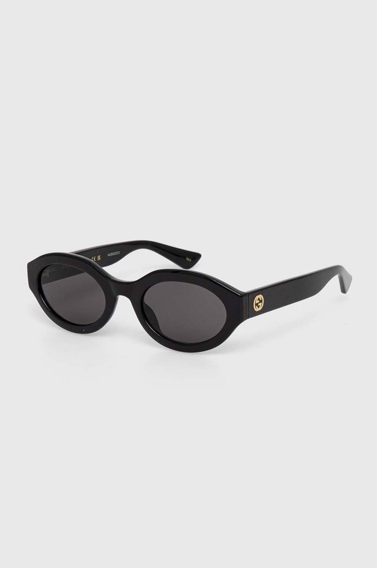 Gucci okulary przeciwsłoneczne damskie kolor czarny GG1579S