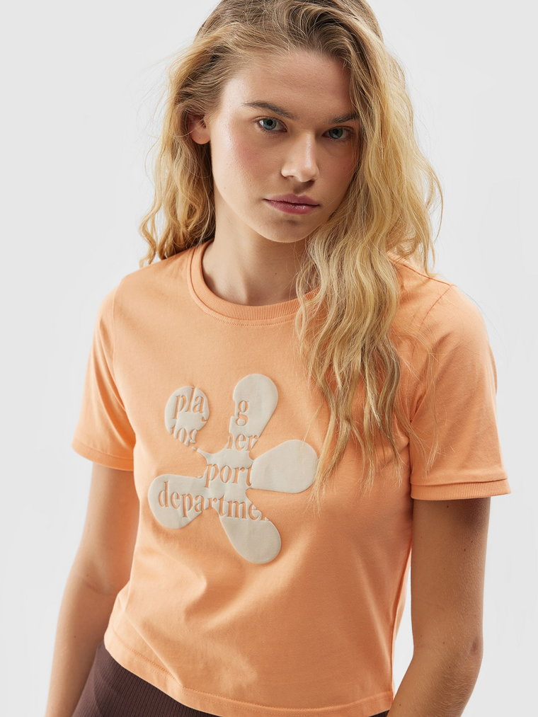 T-shirt z bawełny organicznej damski