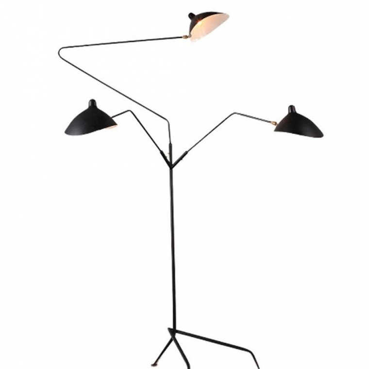 Lampa stojąca crane-3f czarna 210 cm kod: F8703