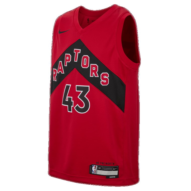 Koszulka dla dużych dzieci Nike Dri-FIT NBA Swingman Pascal Siakam Toronto Raptors Icon Edition 2022/23 - Czerwony