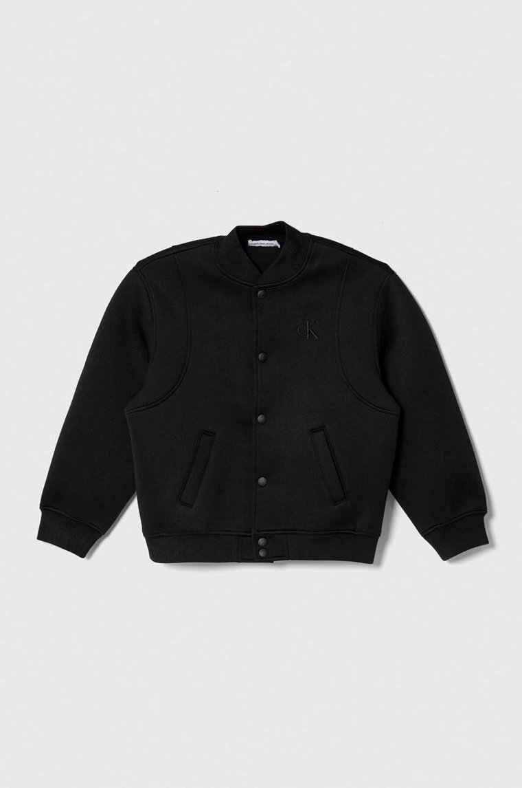 Calvin Klein Jeans kurtka bomber dziecięca kolor czarny