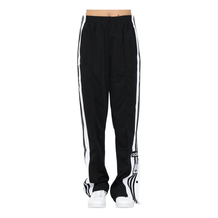 Czarne sportowe spodnie z guzikami Adidas Originals