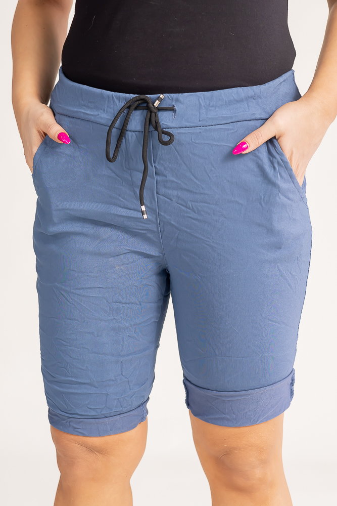 Jeansowo-niebieskie Spodnie typu gnieciuch GREMI