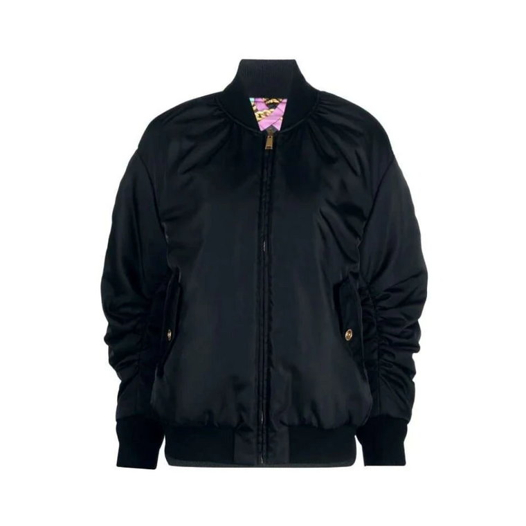 Reversible Puffer Jacket z nadrukiem Ventagli Versace