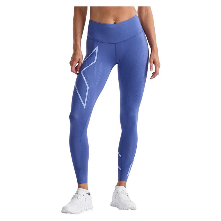 Spodnie legginsy do biegania damskie 2XU Light Speed Mid-Rise Comp WA6523b