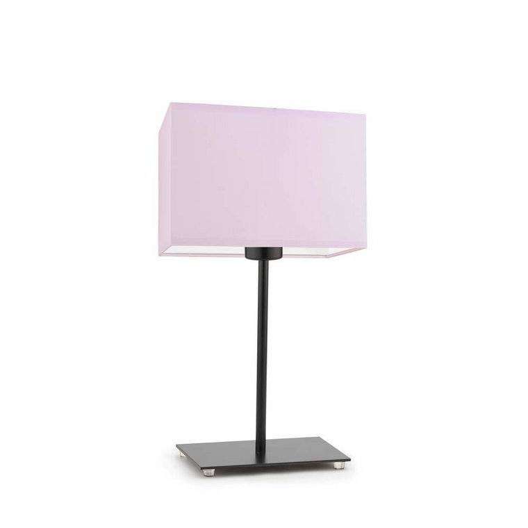 Lampka nocna LYSNE Amalfi, 60 W, E27, jasnoróżowa/czarna, 40x20 cm