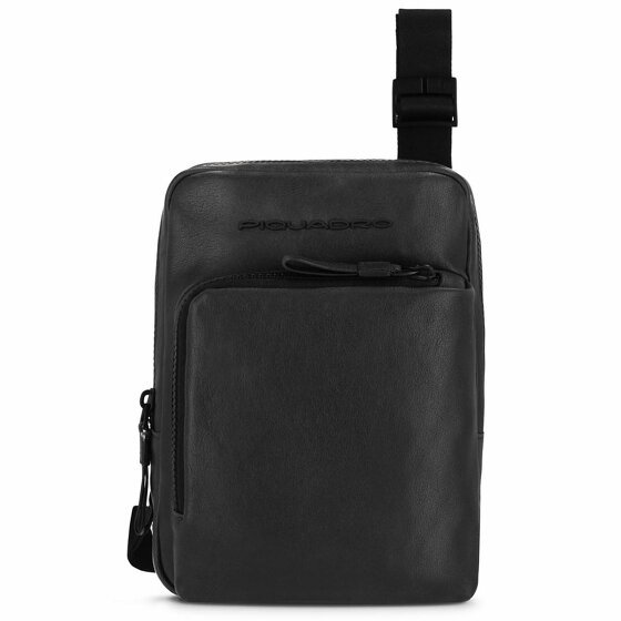 Piquadro Harper Torba na ramię skórzana 18 cm black