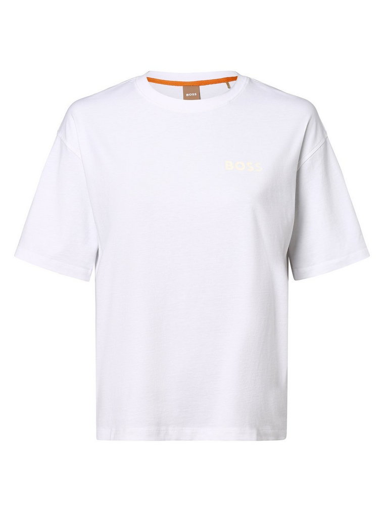 BOSS Orange - T-shirt damski  C_Evarsy_blurred, biały