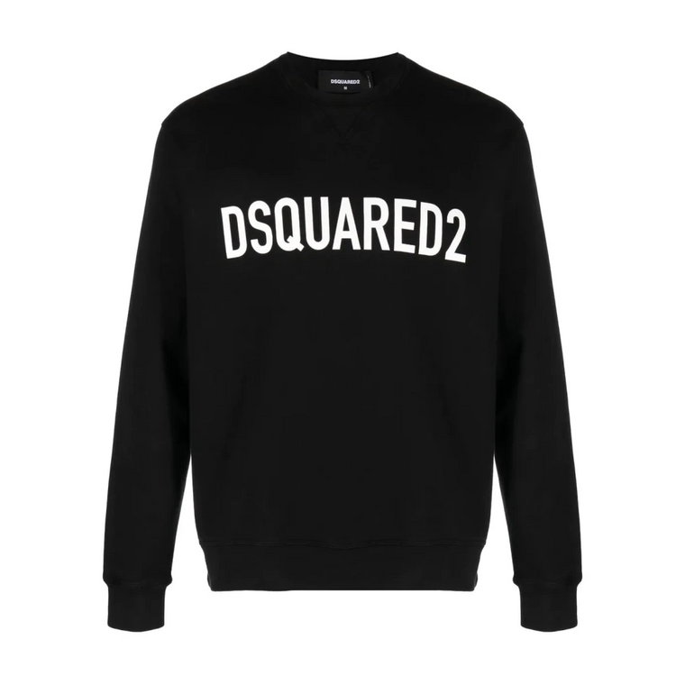 Czarne Swetry z Okrągłym Dekoltem Dsquared2