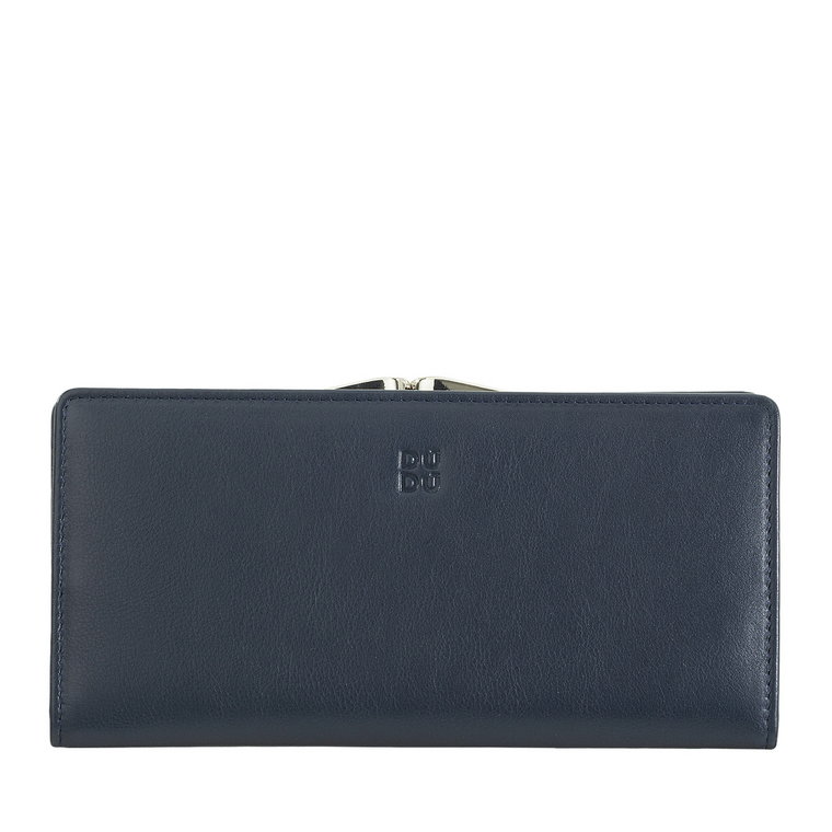 DUDU Długi skórzany portfel Damskie z blokadą RFID, etui na karty kredytowe z dużym zapięciem na zatrzask, kolorowy portfel z organizerem