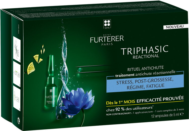 Complex Rene Furterer Triphasic Sudden przeciw wypadaniu włosów 5 ml x 12 szt (3282770209686). Ampułki do włosów