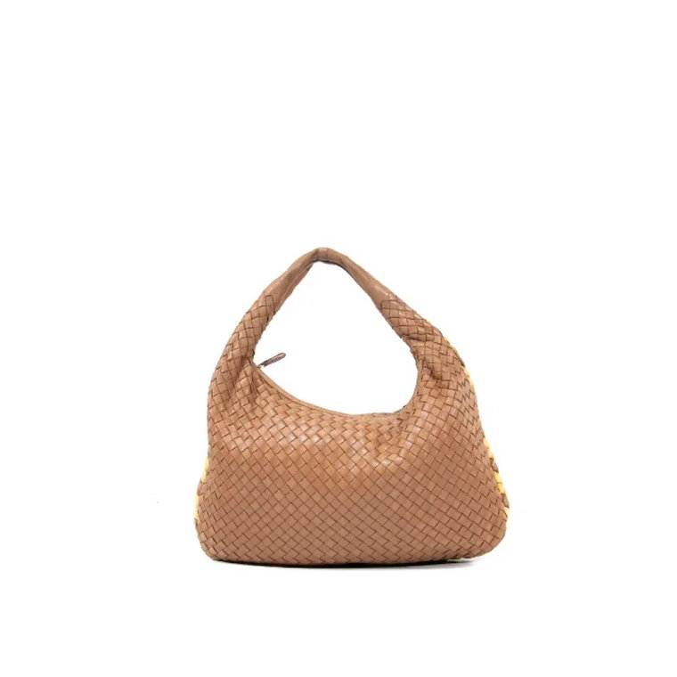 Używana Brązowa Skórzana Torba Bottega Veneta Hobo Bottega Veneta Vintage