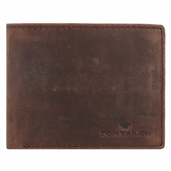 Tom Tailor Portfel Ron RFID skórzany 12 cm brown