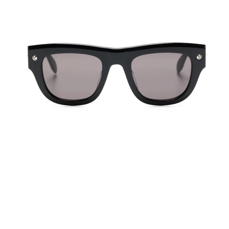 Czarne okulary przeciwsłoneczne z tonowaną oprawą w kształcie kwadratu Alexander McQueen