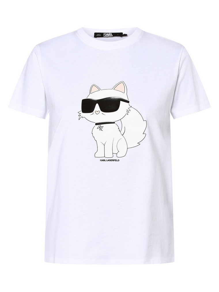 KARL LAGERFELD - T-shirt damski, biały