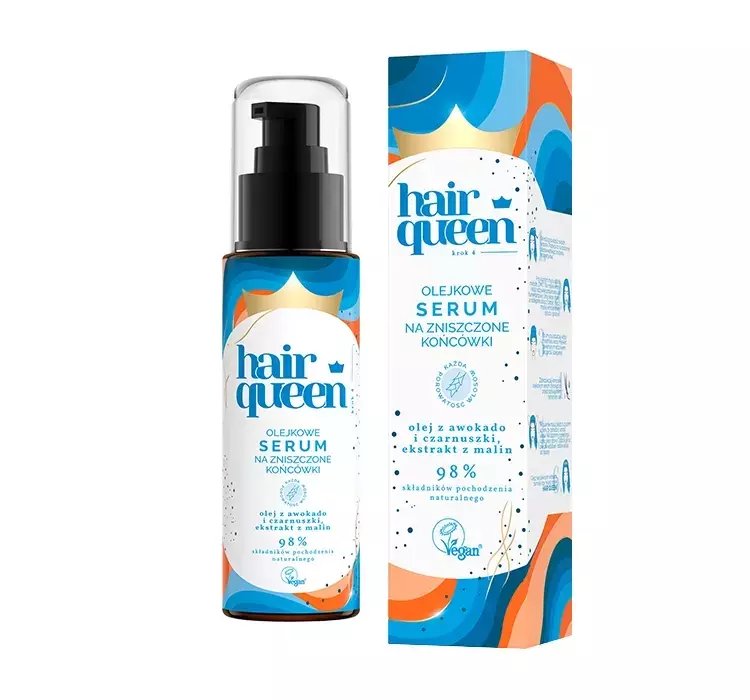 HAIR QUEEN OLEJOWE SERUM NA ZNISZCZONE KOŃCÓWKI WŁOSÓW 80ML