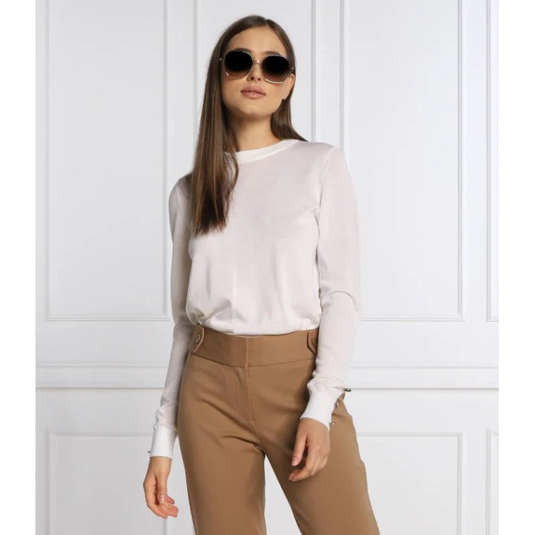 Michael Kors Wełniany sweter MERINO BUTTON | Regular Fit