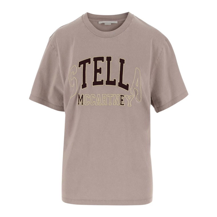 Bawełna Logo T-shirt z okrągłym dekoltem Stella McCartney