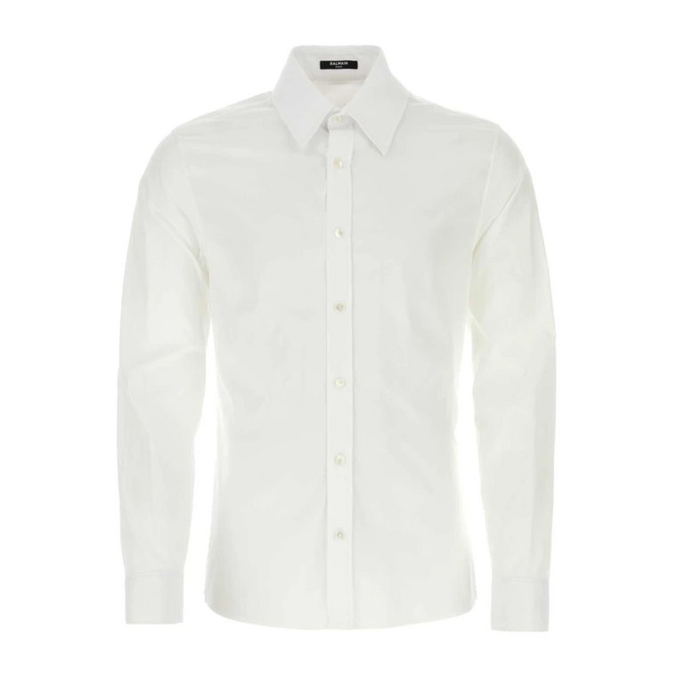 Klasyczna Biała Koszula z Poplinu Balmain