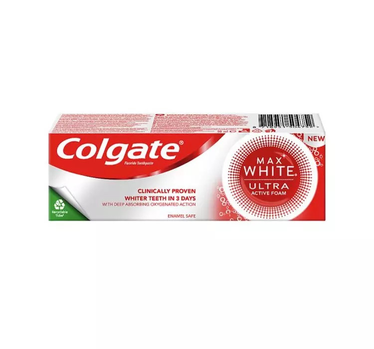 COLGATE MAX WHITE ULTRA ACTIVE FOAM PASTA DO ZĘBÓW 50ML