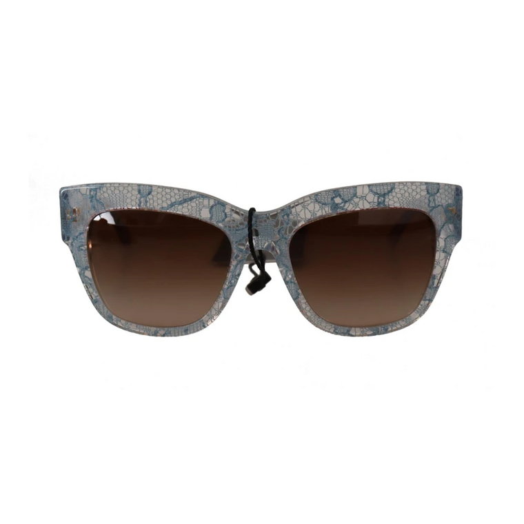 Blue Lace Acetate Rectangle Shades Sunglasses Dolce & Gabbana