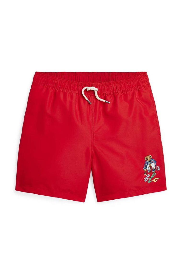 Polo Ralph Lauren szorty kąpielowe dziecięce kolor czerwony