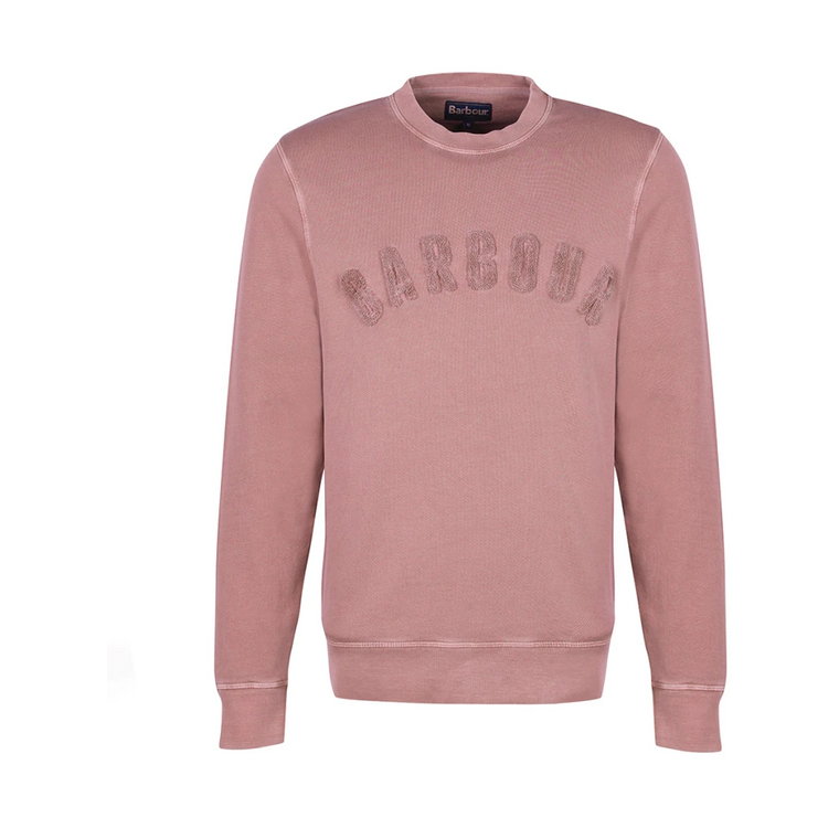 Faded Pink Logo Crew Neck Sweater Barbour