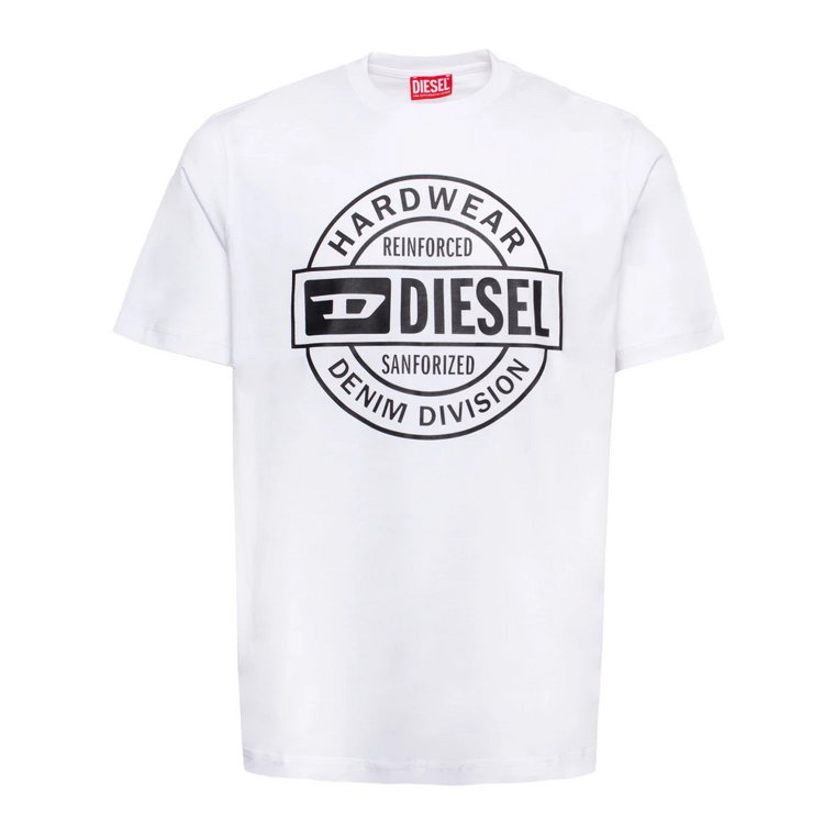 Urban Logo Print Bawełniany T-Shirt Diesel