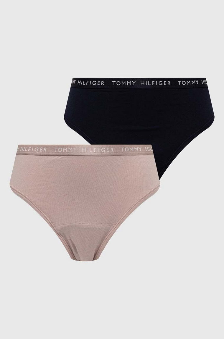 Tommy Hilfiger majtki menstruacyjne 2-pack kolor beżowy UW0UW05221