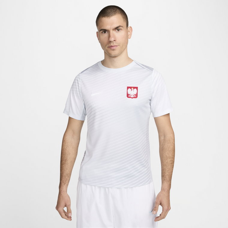 Męska koszulka piłkarska z krótkim rękawem Nike Dri-FIT Polska Academy Pro - Szary