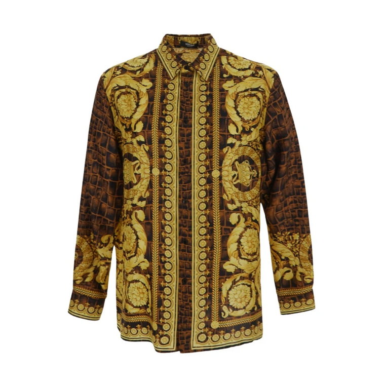 Baroccodile Jedwabna Koszula z Złotymi Detalami Barokowymi Veja