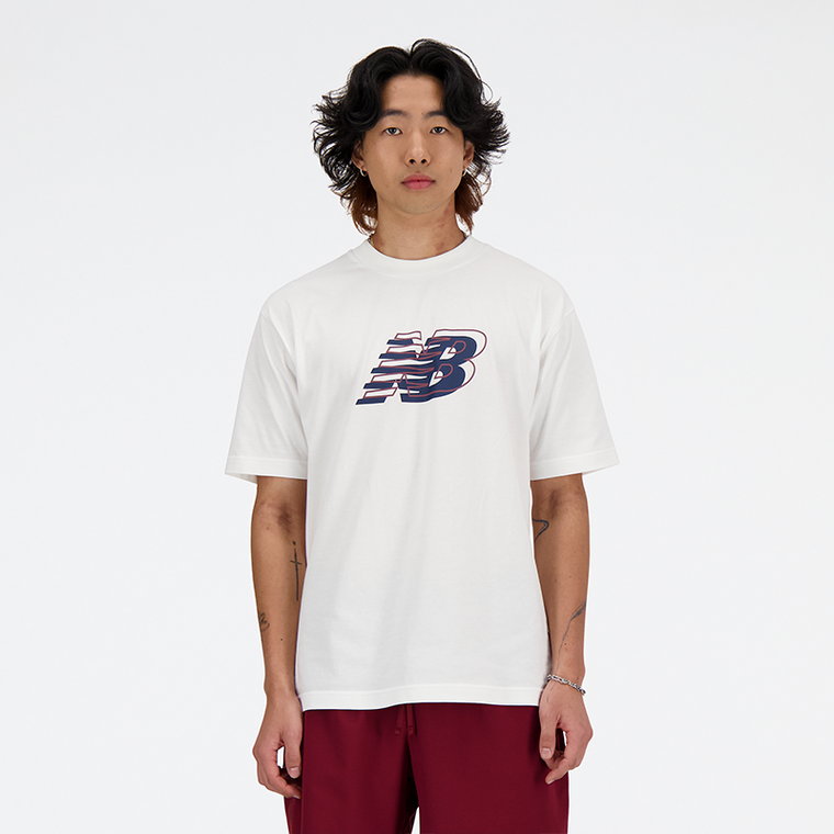 Koszulka męska New Balance MT41526WT  biała